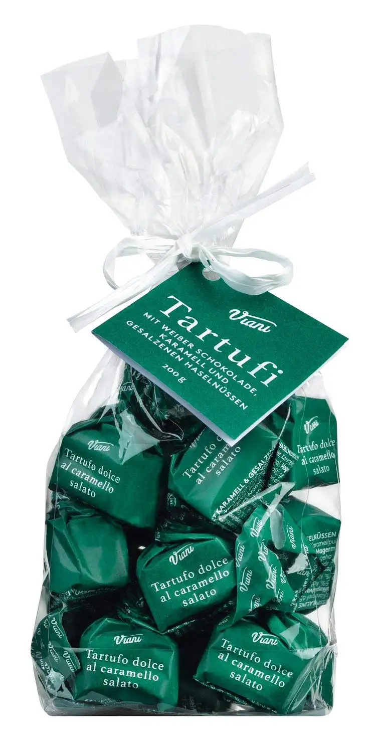 Le Specialità di Viani Tartufi mit weißer Schokolade, Karamel und gesalzener Haselnüsse 200 g