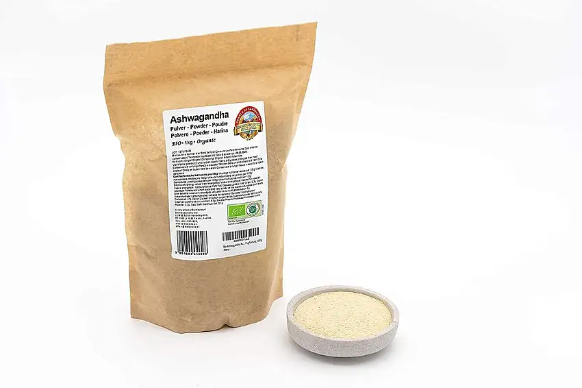 Bio Ashwagandha Pulver – 1kg – Rein und naturbelassen – Rohkost