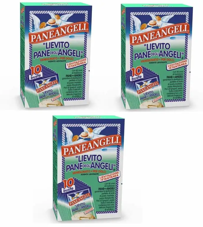 3x Paneangeli lievito vanigliato Sauerteig Vanille hefe aus italien 10 Beutel