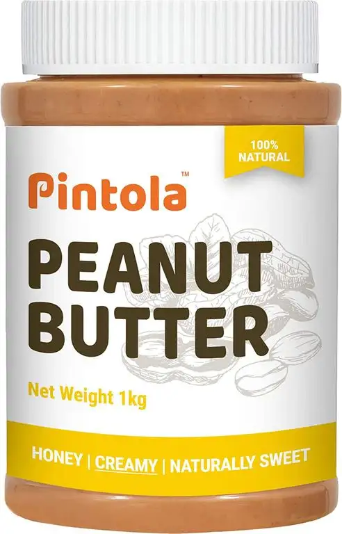 All Natural Roasted Peanut Butter With Honey, Spread (Creamy) 1 kg (35.27 OZ) By Pintola