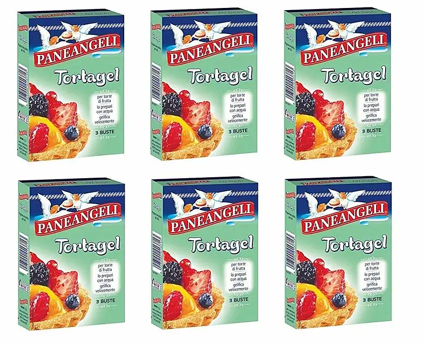 6x Paneangeli Torta-Gel Kuchen-Gel für Obstkuchen (3 Umschläge)