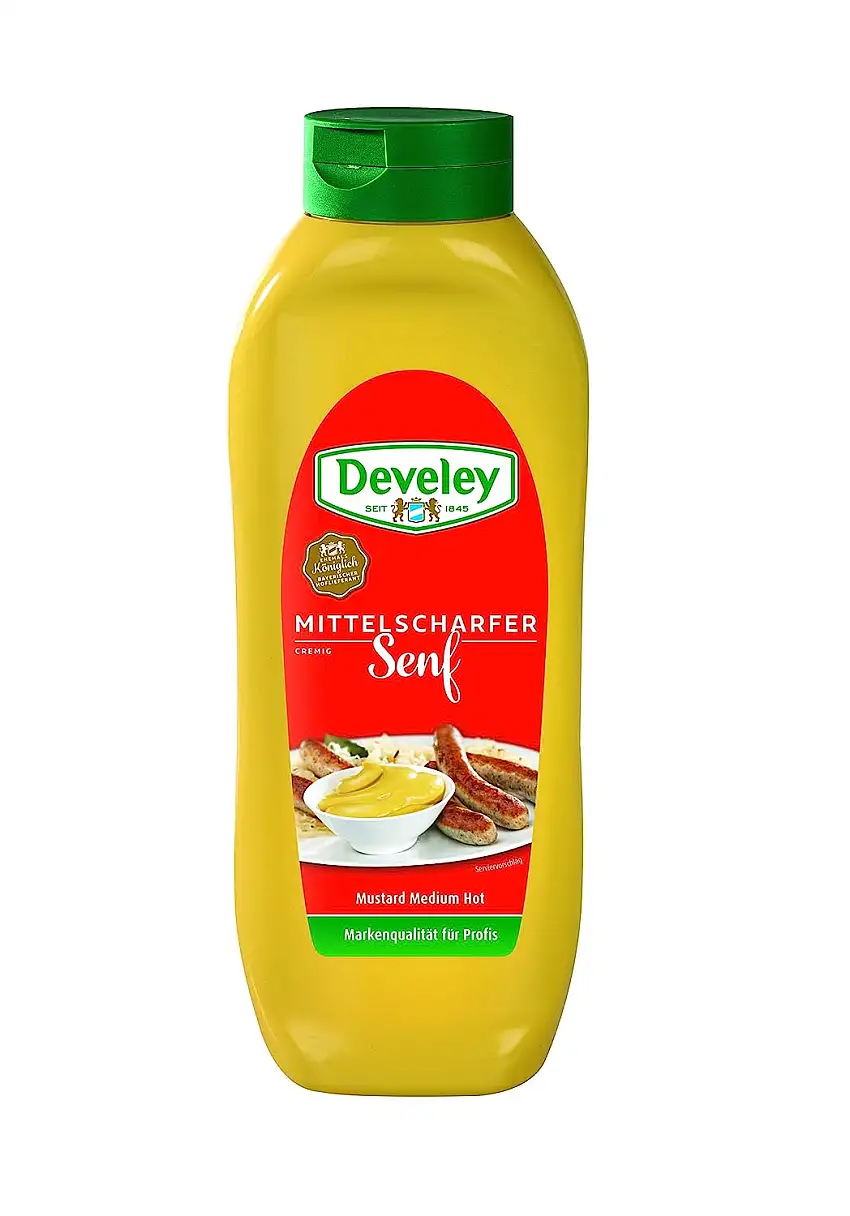 DEVELEY Mittelscharfer Senf, 4er Pack (4 x 875 ml)