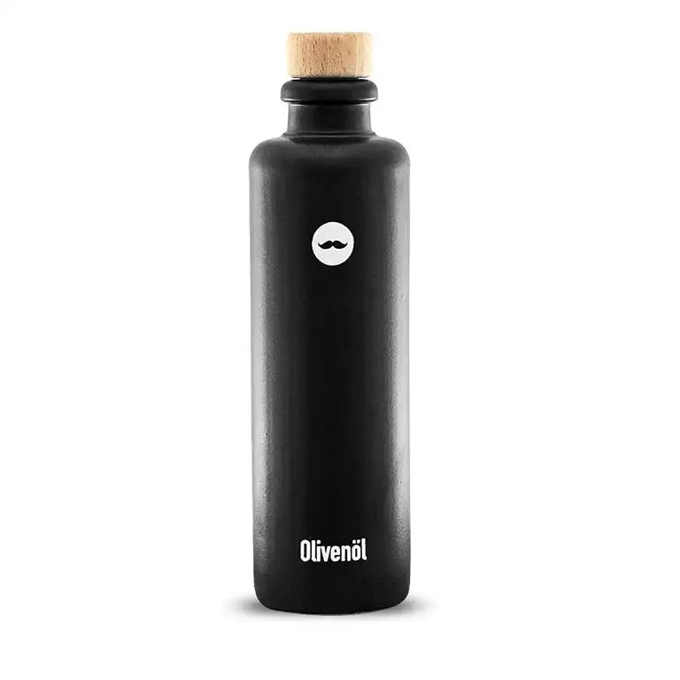 Monsieur Gourmet Italienisches Olivenöl (I.G.P. Sizilien) in lichtgeschützter, dekorativer Tonflasche - Ernte 2018