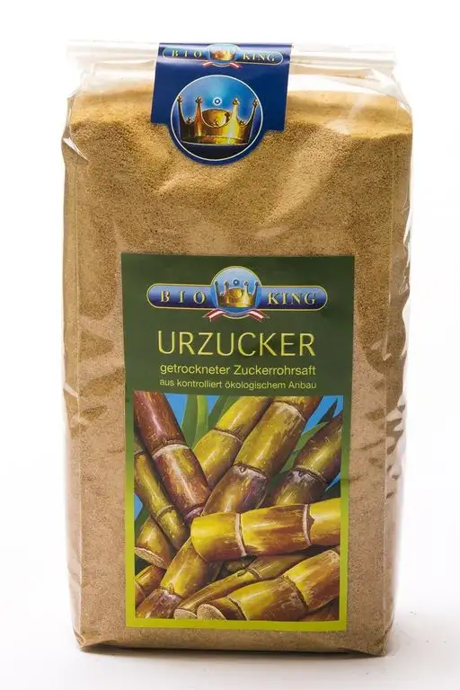 BioKing 2x 1000g BIO Urzucker, VOLLROHRZUCKER (EUR 7,99 / kg)