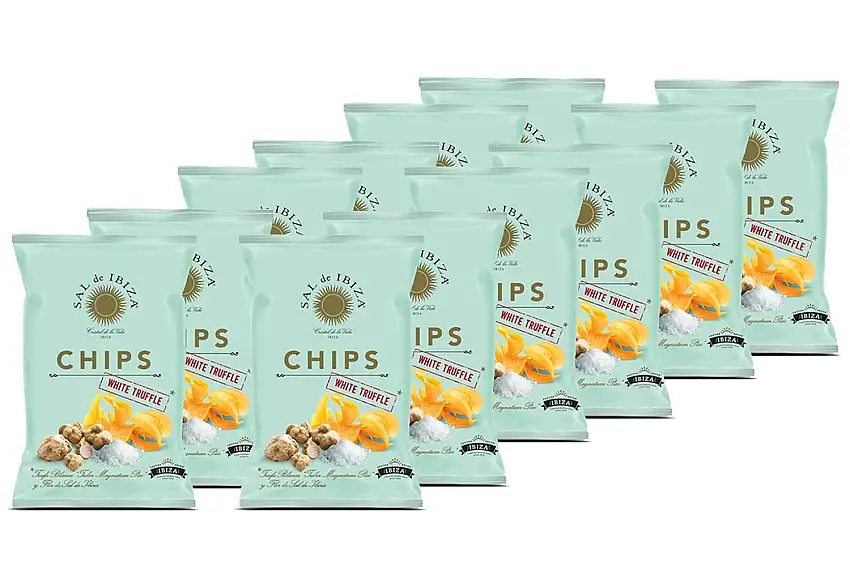 SAL de IBIZA - Chips a la Flor de Sal mit weißem Trüffel - 12 x 125 gr