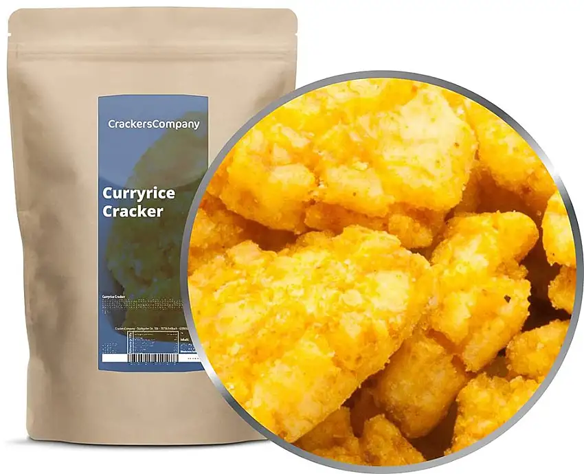 1 x 200g Reiscracker Curry exotische Snackmischung Japanisch Indisch Reiscräcker vegan laktosefrei fettarm