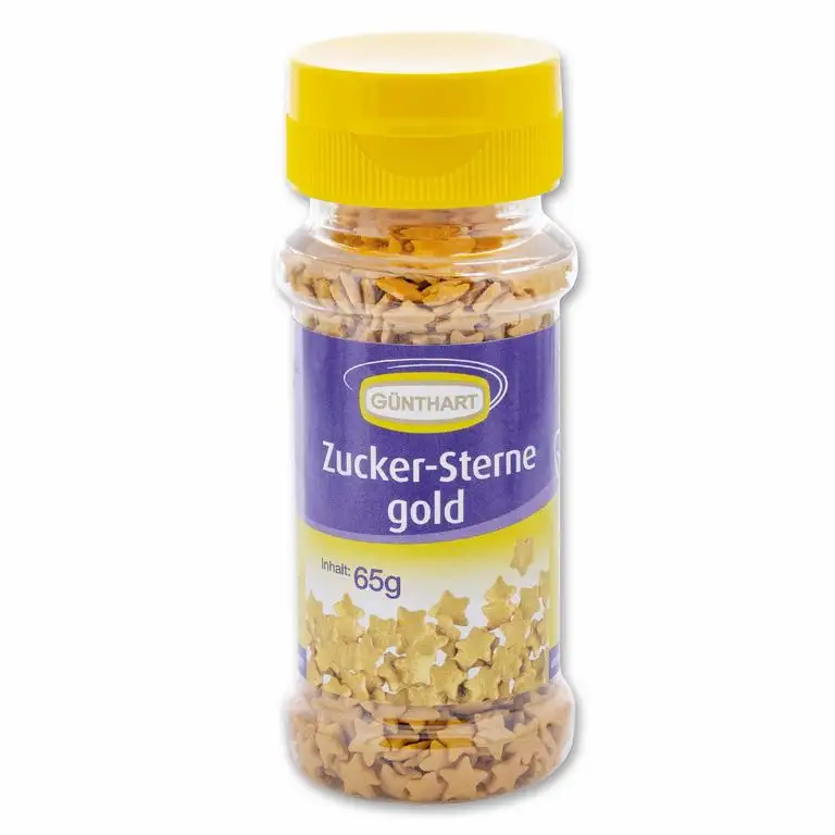 Zucker Sterne gold, 65g