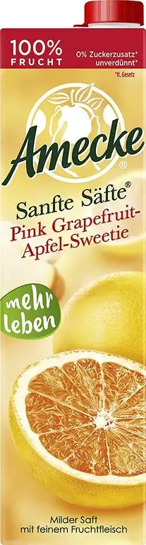 Amecke Sanfte Säfte Grapefruit - 100%, 6er Pack (6 x 1 l)
