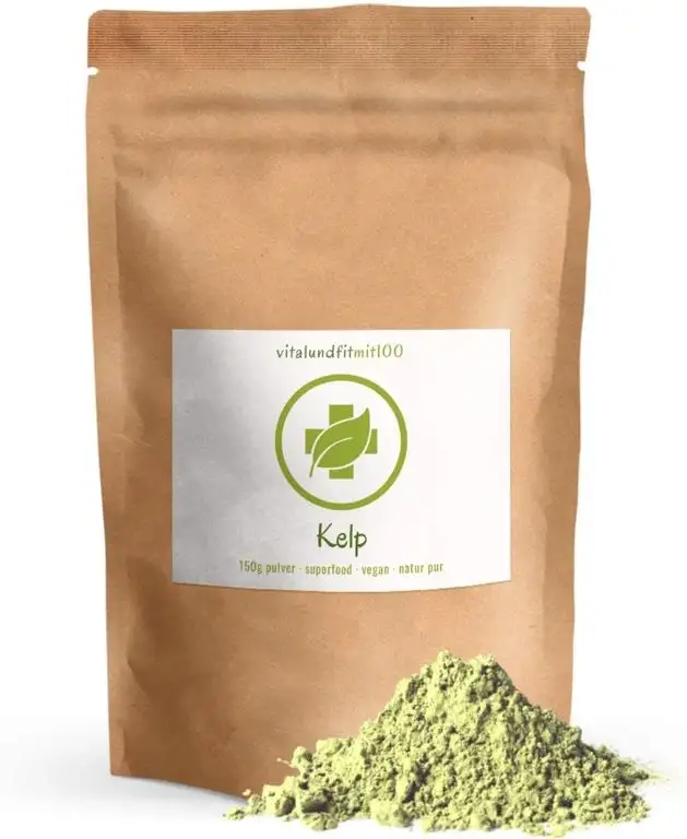 Kelp Pulver - 150 g - natürliche Jod-Quelle - mit Koscher Zertifizierung - 100% vegan & rein - Rohkostqualität - glutenfrei - OHNE Hilfs- u. Zusatzstoffe - Beste Qualität aus Frankreich