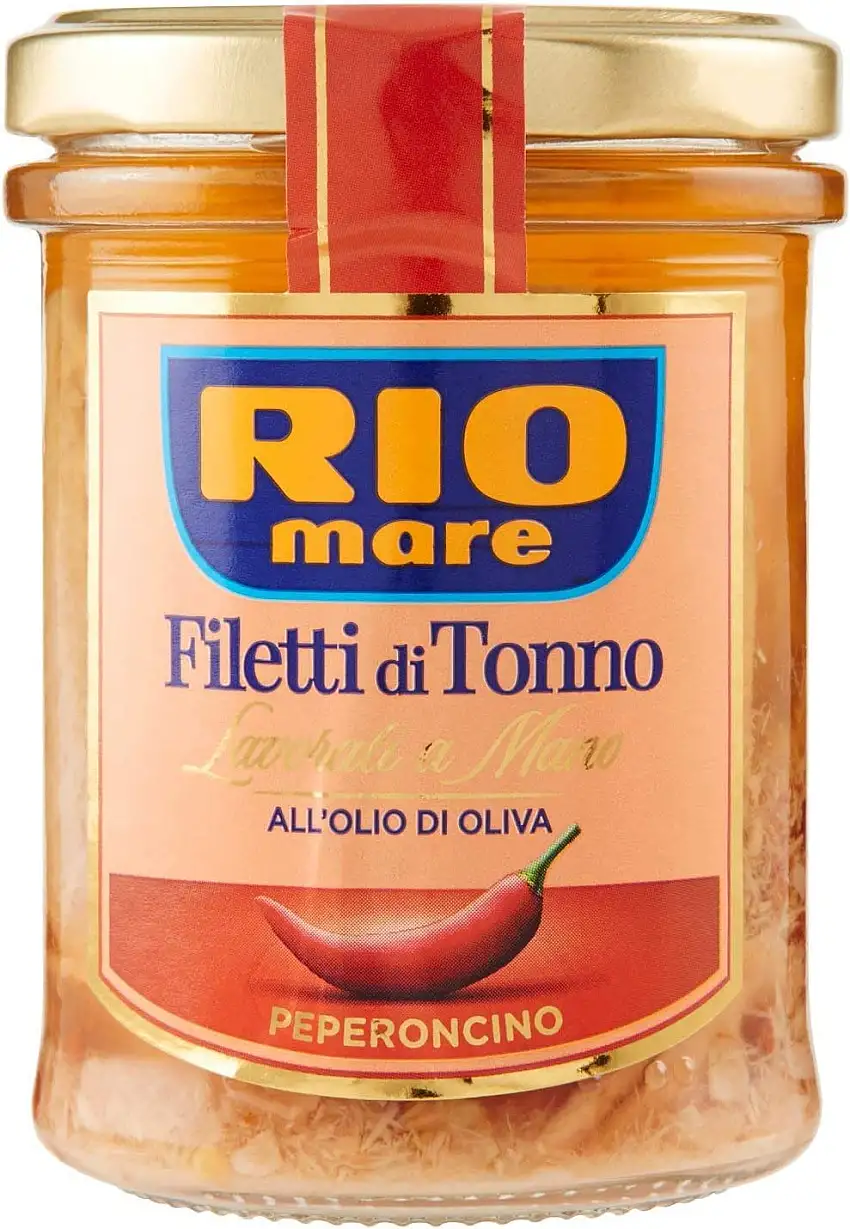 6x Rio Mare Filetti di Tonno con Peperoncino würzige Thunfischfilets handgemacht 180g