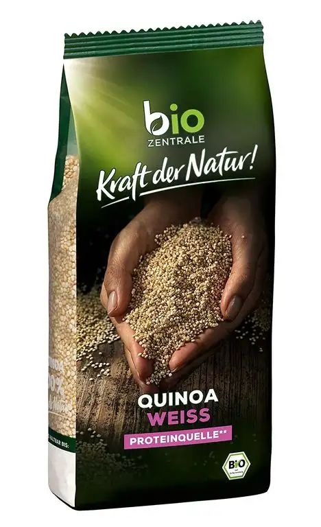 biozentrale Quinoa Bio Weiß | 400g Quinoa Samen Bio| Reis, Chia Samen & Leinsamen Alternative