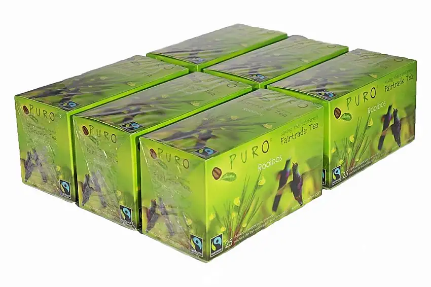 ROOIBUS TEE Miko FAIRTRADE Puro Rotbuschtee Rooibustee Grosspackung - 6 x 25 Teebeutel