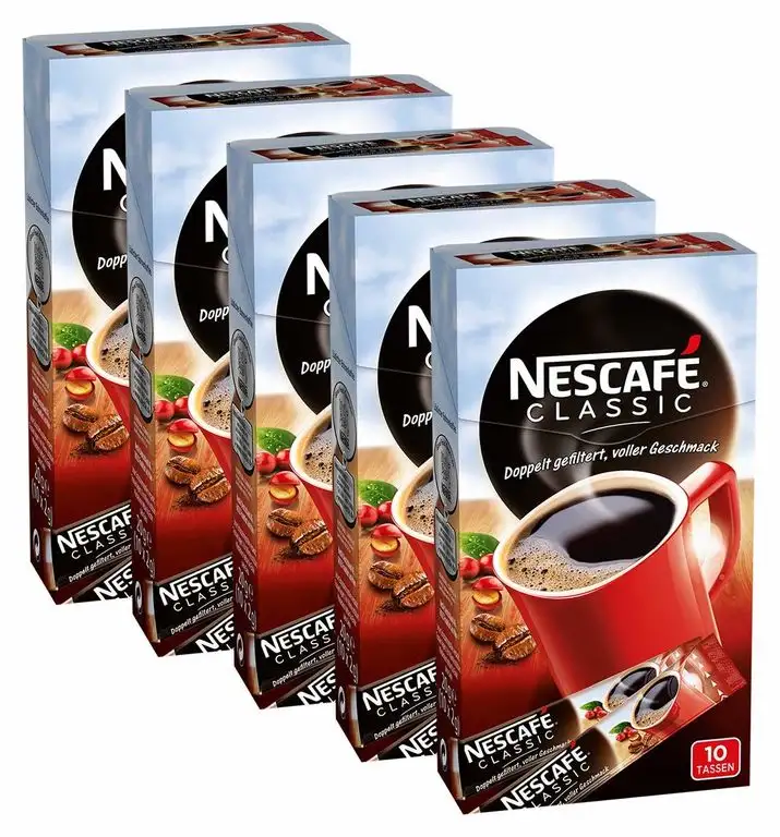 NESCAFÉ Classic Sticks, löslicher Bohnenkaffee, 5er Pack (á 10 x 2g)