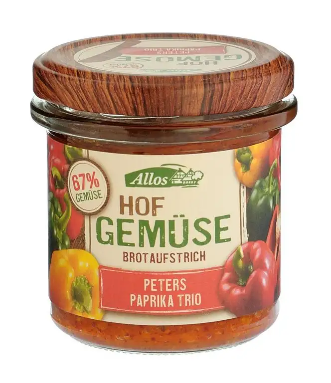 Allos Brotaufstrich "Hofgemüse" mit dreierlei Paprika (135 g)