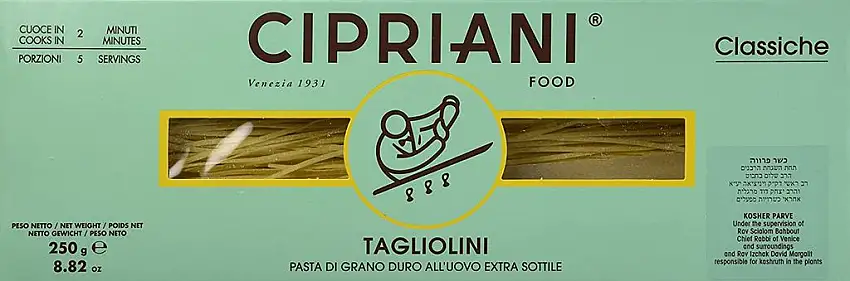 Cipriani Tagliolini all´uovo (weiß), 250g