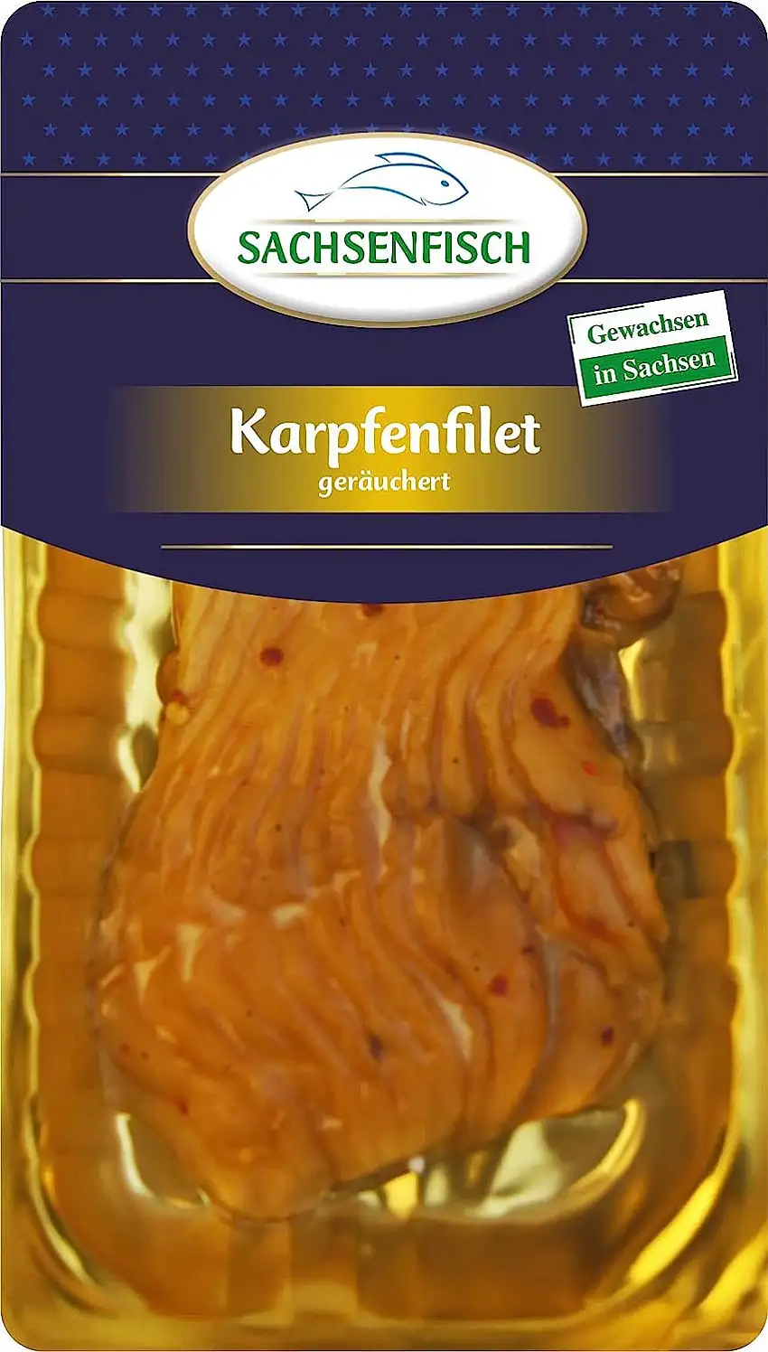 Karpfenfilet frisch geräuchert | Geräucherter Karpfen naturbelassen | Räucherfisch Feinkost Fisch Karpfen frisch aus dem Räucherofen | Deutsches Fischfilet Fertiggericht (Karpfen natur)