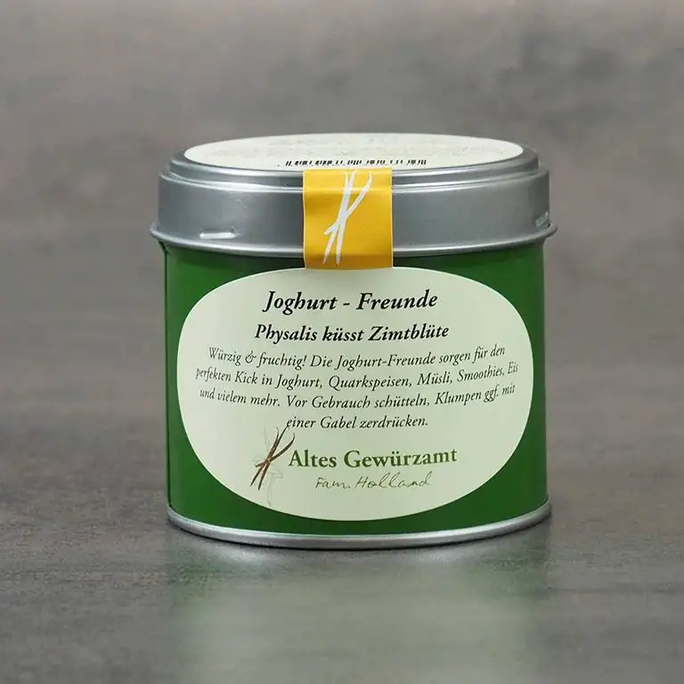 Altes Gewürzamt Joghurt Freunde Physalis küsst Zimtblüte - Ingo Holland