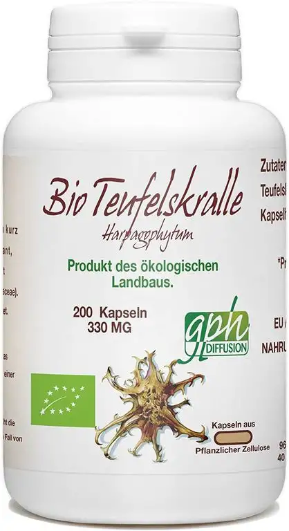 Bio Teufelskralle 330mg - 200 pflanzliche Kapseln