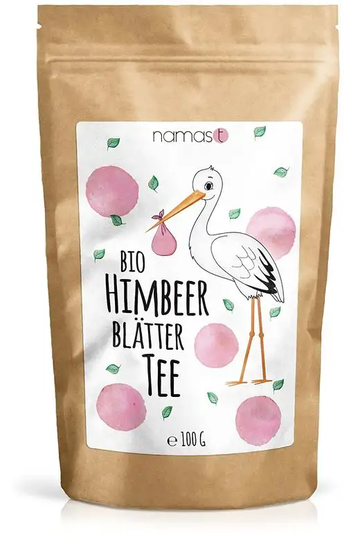 Himbeerblättertee BIO 100g - naturbelassen - 100% biologische Premium Qualität - Genuss von Himbeerblätter Tee in der Schwangerschaft mit der Hebamme abklären - abgefüllt & kontrolliert in Deutschland