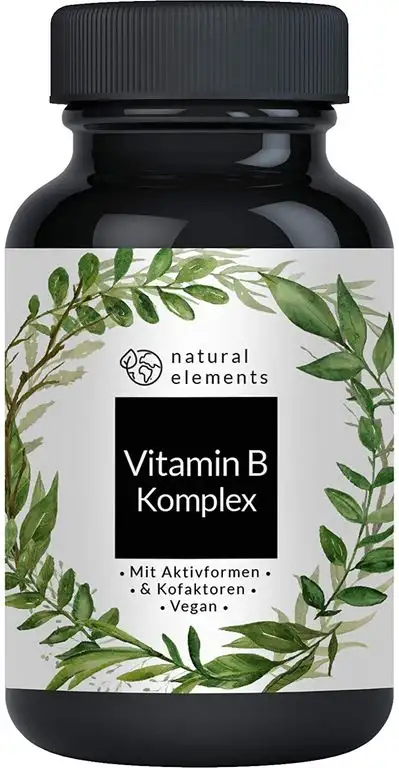 Vitamin B Komplex mit B12-180 Tabletten - Mehrfacher Sieger 2020/2019* - Premium: Mit Aktivformen, Quatrefolic®, Kofaktoren - Laborgeprüft, vegan