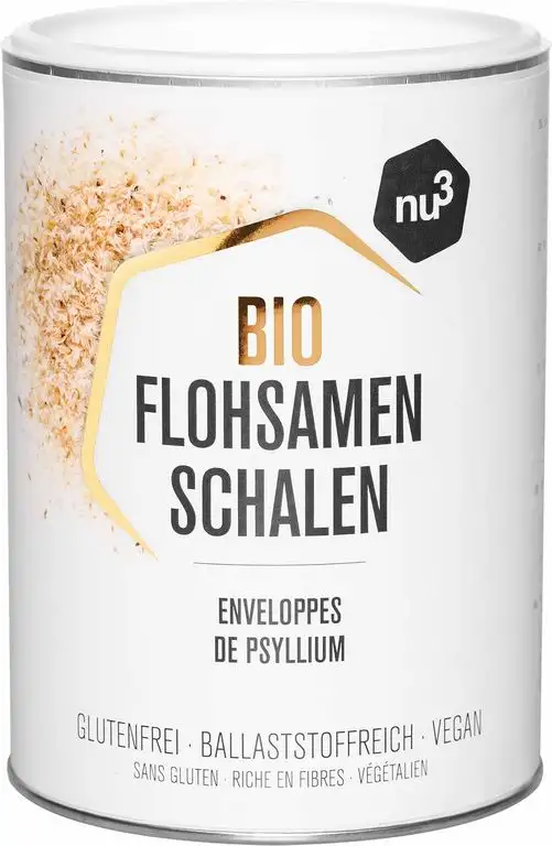 nu3 Bio Flohsamenschalen - 250g naturrein gemahlen - Reich an Ballaststoffen - zum andicken von Smoothies & Shakes oder als Zugabe zu Müsli - wertvolle Zutat zum Backen - unterstützt auch bei Diäten