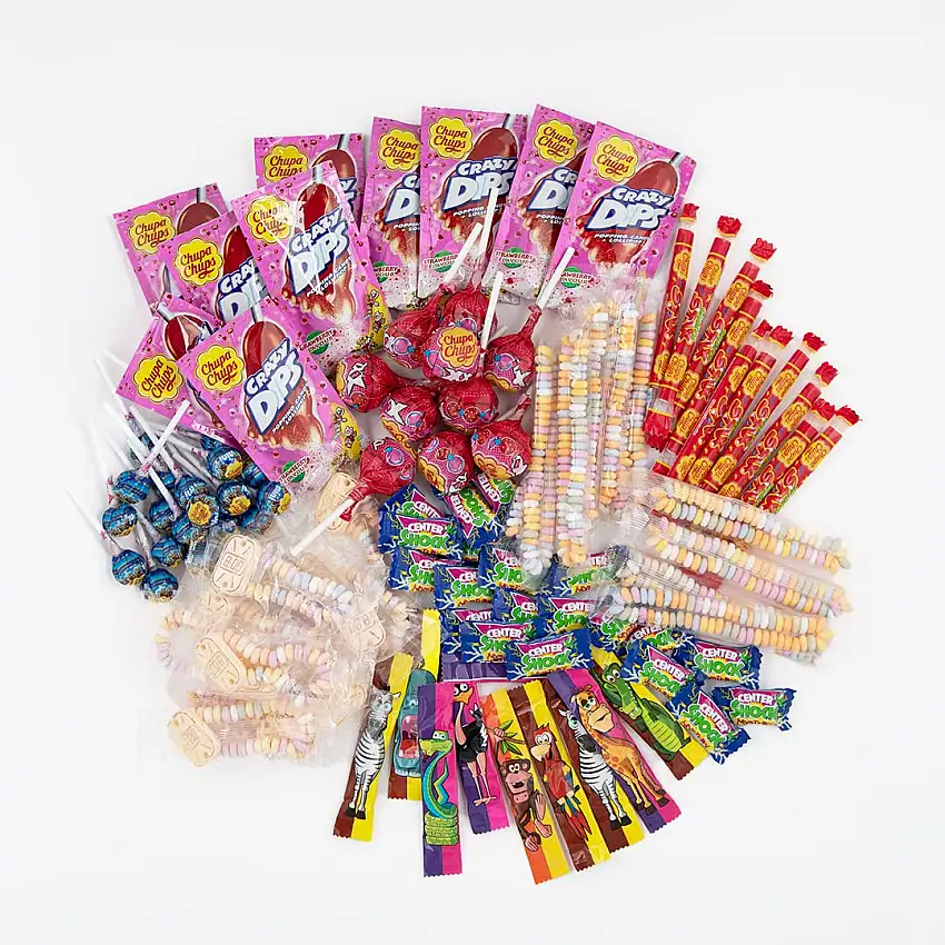 Chupa Chups Teenager Süßigkeiten Mix, 100-teilig mit Lollis, Kaugummis & Bonbons von Center Shock & Chupa Chups, für Partys & Geburtstage, 1000g