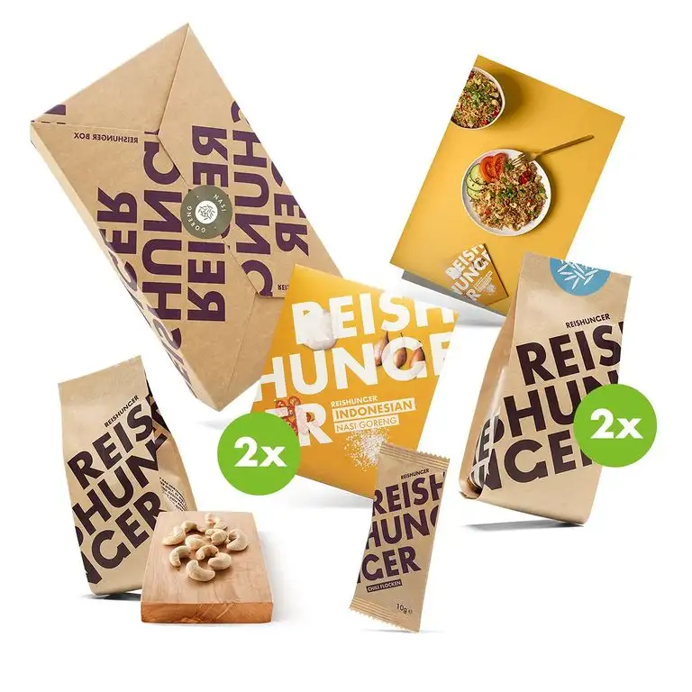 Reishunger Nasi Goreng Box (6-teilig, bis zu 4 Personen) Original Zutaten für indonesisches Nasi Goreng – Perfekt auch als Geschenk