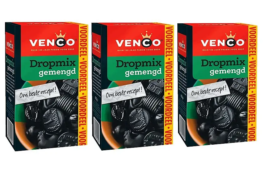 3 X Venco Dropmix Gemischt - Lakritz Süß / Salz - 490g