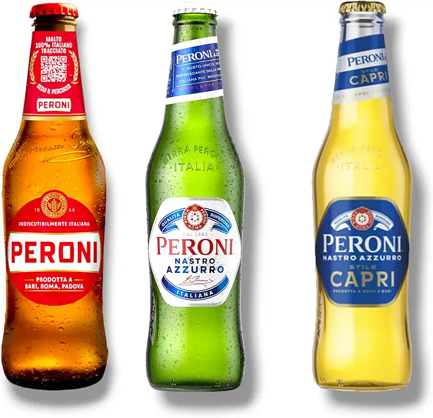 Peroni Mix - Je 2 x Nastro Azzurro & Prodotta a Bari & Stil Capri - Italiens beliebte Biere 330ml