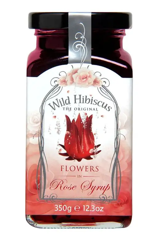 Wild Hibiscus Flower Wilde Hibiskusblüten in Rosen-Sirup, 1er Pack (1 x 350 g)