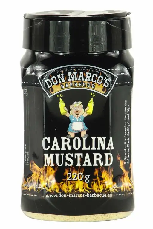 Don Marco's Barbecue Rub Carolina Mustard 220g in der Streudose, Grillgewürzmischung