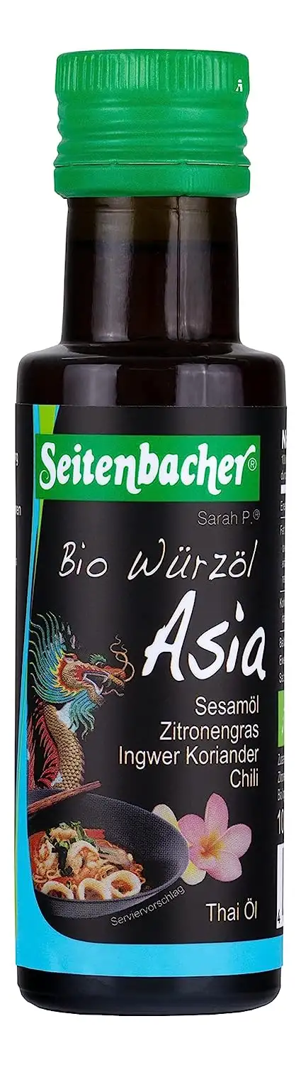 Seitenbacher Asia Würz Öl I Erstpressung I kaltgepresst I nativ I Asiatisch I Indisch I Curry I (1x100 ml)