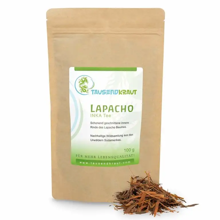 Tausendkraut PREMIUM Lapacho INKA Tee - 100g - Bester INKA Tee - Hohe Produktsicherheit - Fairer Anbau und Handel - Aus Wildsammlung in Peru - Nachhaltig und natürlich - Bester Geschmack