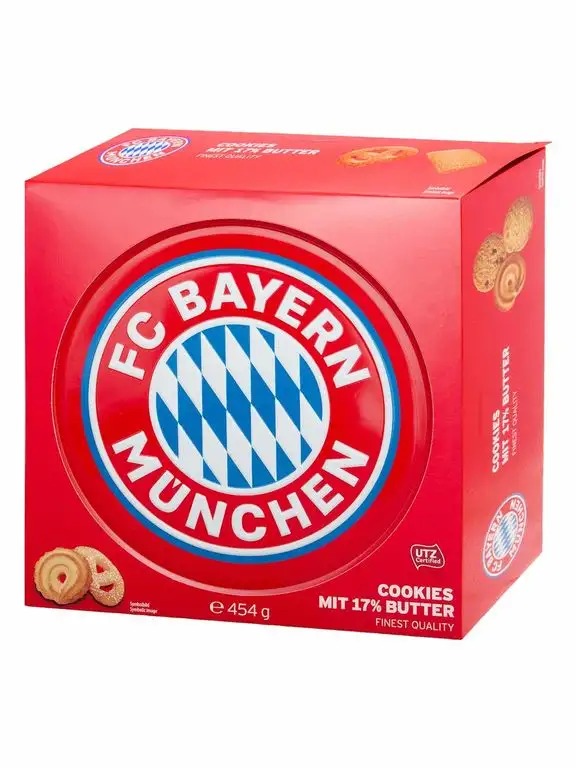 FC Bayern München Butter Cookies in Metalldose, 1er Pack (1 x 454g)