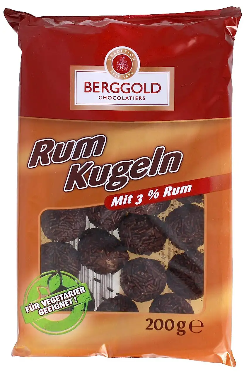 Berggold Rum-Kugeln Schokospezialität, Rum-Kugeln 200 g