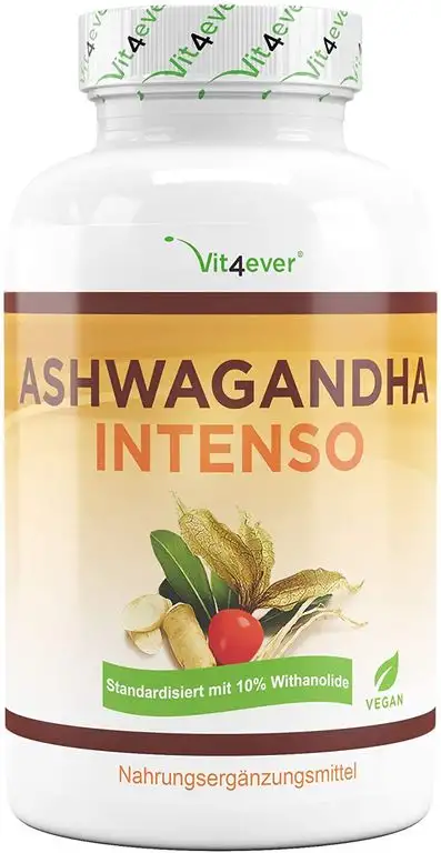Ashwagandha - 180 Kapseln mit 750 mg reinem Extrakt - Premium: 10% Withanoliden - Laborgeprüft - Hohe Reinheit - Vegan - Hochdosiert - Premium Qualität