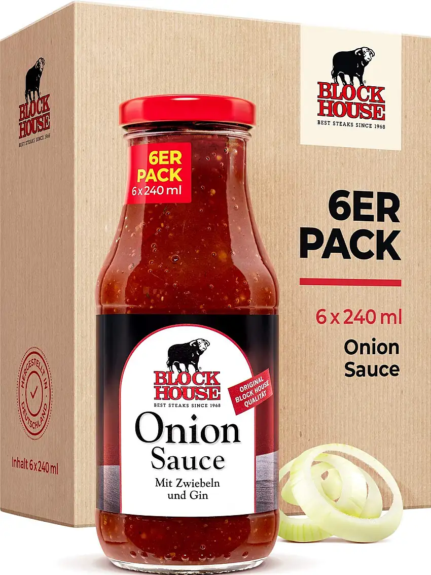Block House Special Onion Sauce 6x 240ml - in Restaurantqualität