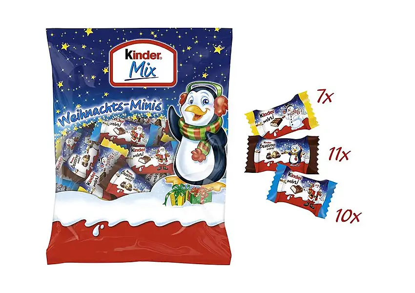 kinder Mix Weihnachts-Minis, 4er Pack (4 x 156 g)