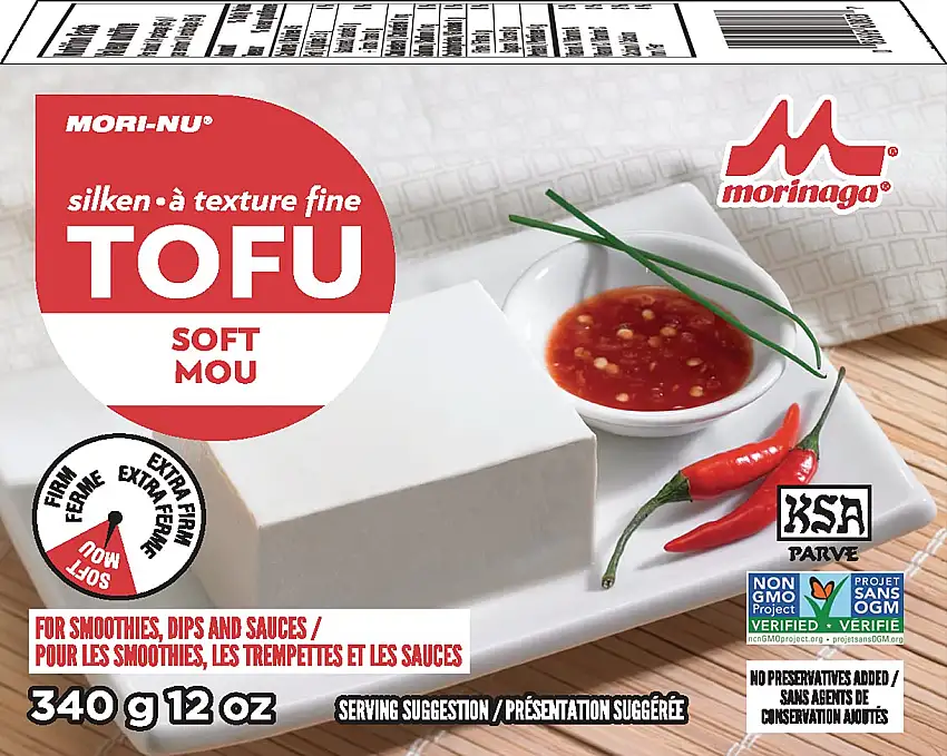 Tofu - SOFT, Mori-Nu, Silken, Tetrapack,Ideal für Dips und Saucen 340g