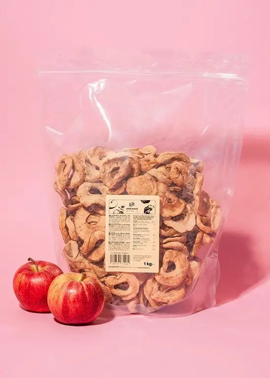 KoRo - Getrocknete Apfelringe 1 kg - Ungezuckerte getrocknete Äpfel als perfekte Knabberei für zwischendurch