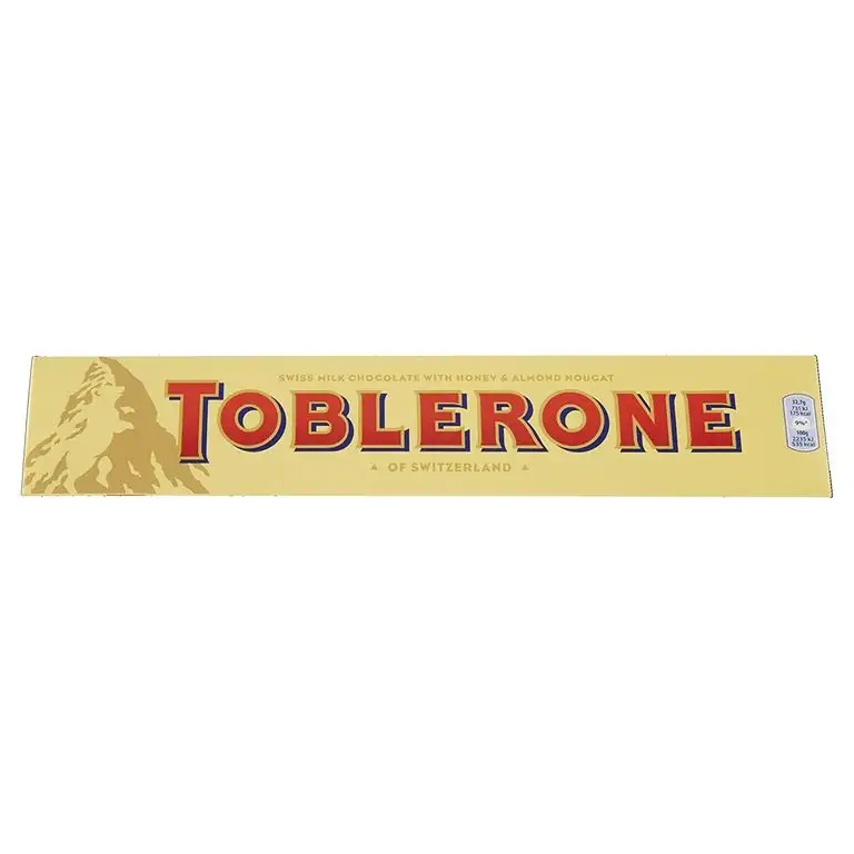 Toblerone Schokolade / Feine Schweizer Milchschokolade mit Honig- und Mandelnougat / Großtafel /1 x 360g