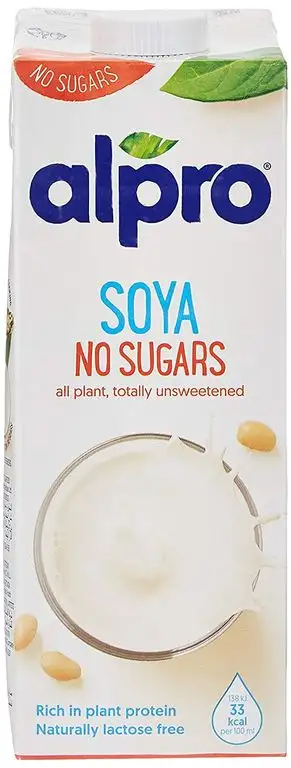 Alpro Soya Drink ungesüßt, ohne Zuckerzusatz, 100 % pflanzlich - 1L