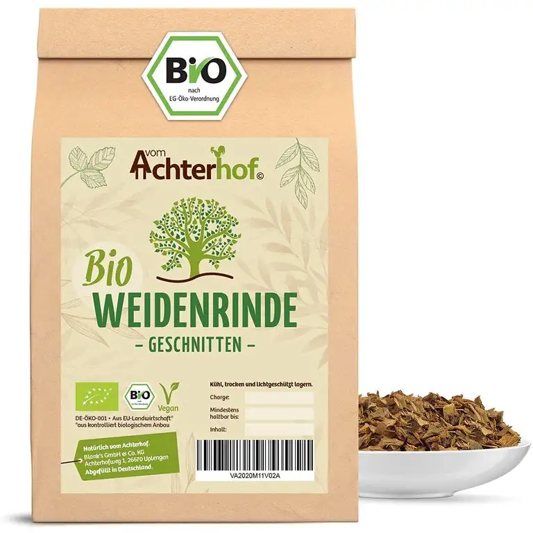 Weidenrinde BIO (500g) geschnitten getrocknet Bio-Weidenrindentee vom-Achterhof