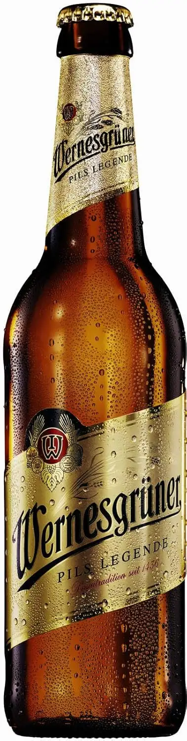 Wernesgrüner Pilsner - 0,5l, inkl. Pfand - 20 Flaschen ohne Kiste