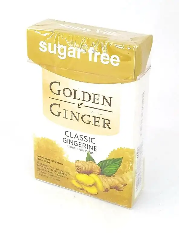 Golden Ginger Herb Drops Classic Ingwer (zuckerfrei), 45 Gramm (2 Stück)
