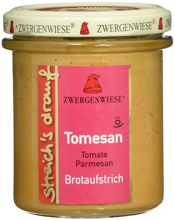 Zwergenwiese Bio Aufstrich streichs drauf Tomesan (Tomate-Parmesan), 160 g