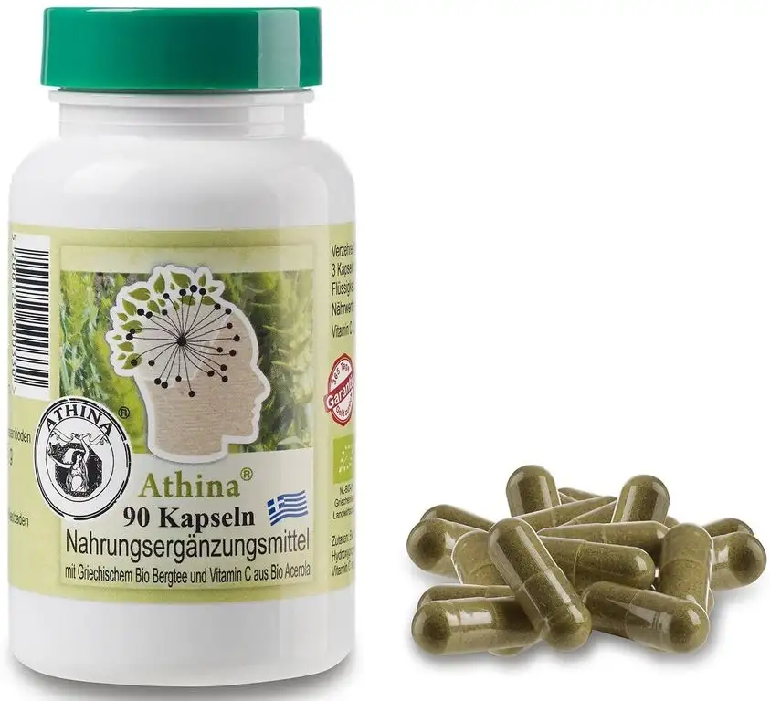 Athina® Griechisches Eisenkraut Bergtee 90 Kapseln Vegan - Bio.