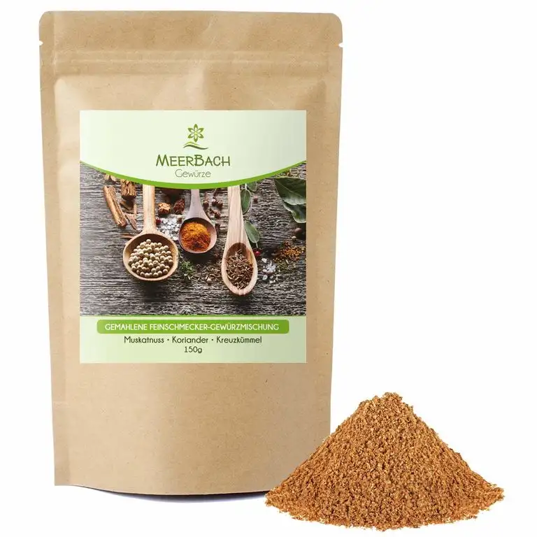 Feinschmecker Gewürzmischung mit Kreuzkümmel, Koriander, Muskatnuss • Kumin • 150g • Hergestellt in Deutschland