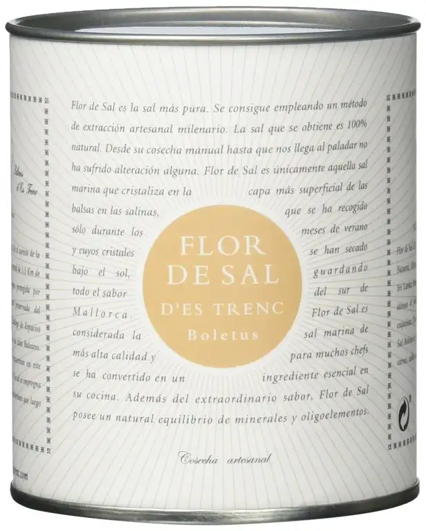 Gusto Mundial Flor de Sal d’Es Trenc Boletus Salz 150g | unbehandeltes, naturbelassenes Meersalz aus Mallorca | Mit köstlichen Steinpilzen