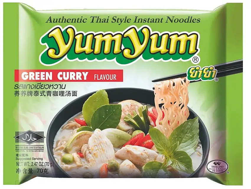 Yum Yum Instant Nudeln Grüne Curry, 30er Pack (30 x 60 g)